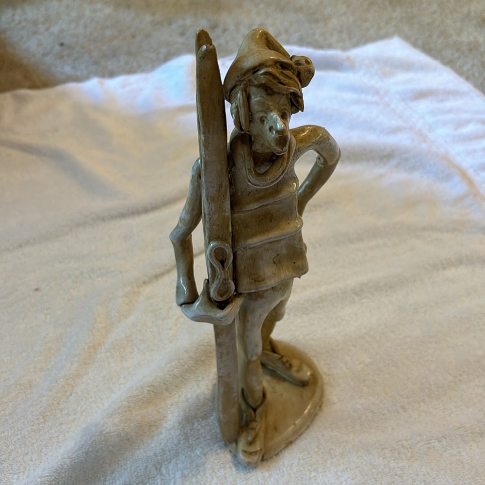 Vintage 12” T Bencini Skier Figurine Statue Signed Italy - Picture 6 of 6